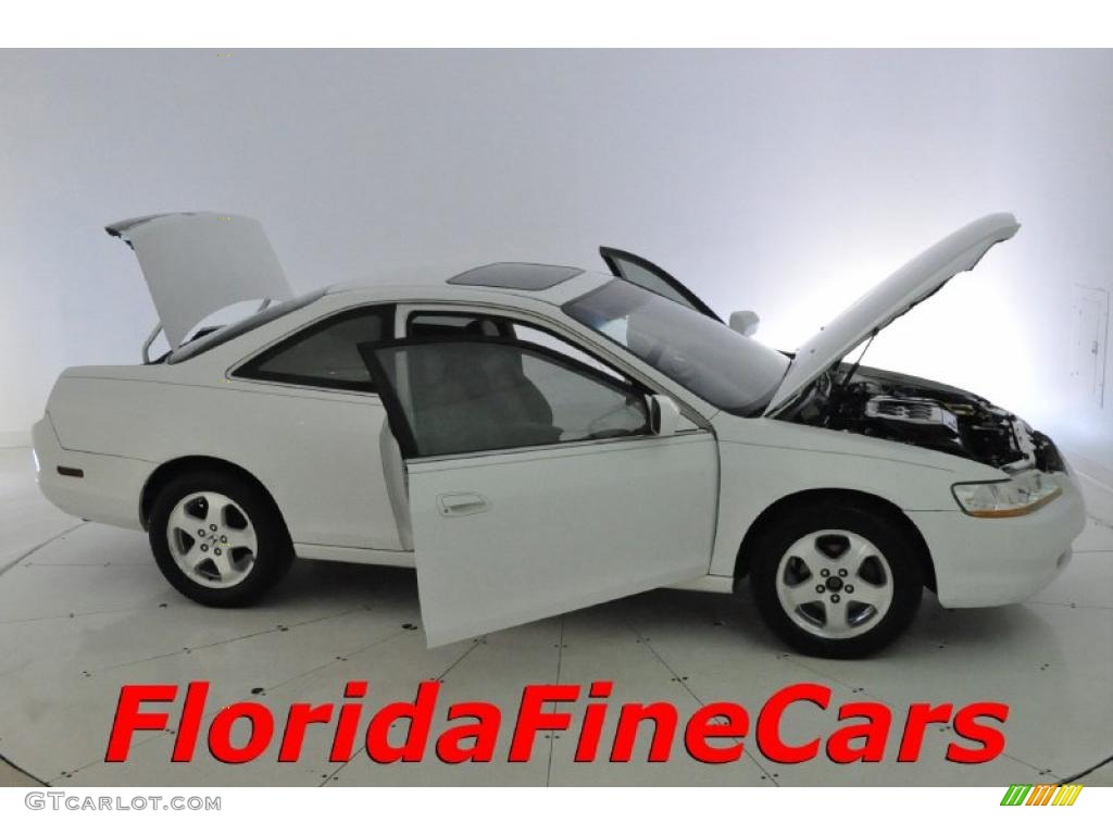 1999 Accord EX V6 Coupe - Taffeta White / Ivory photo #7