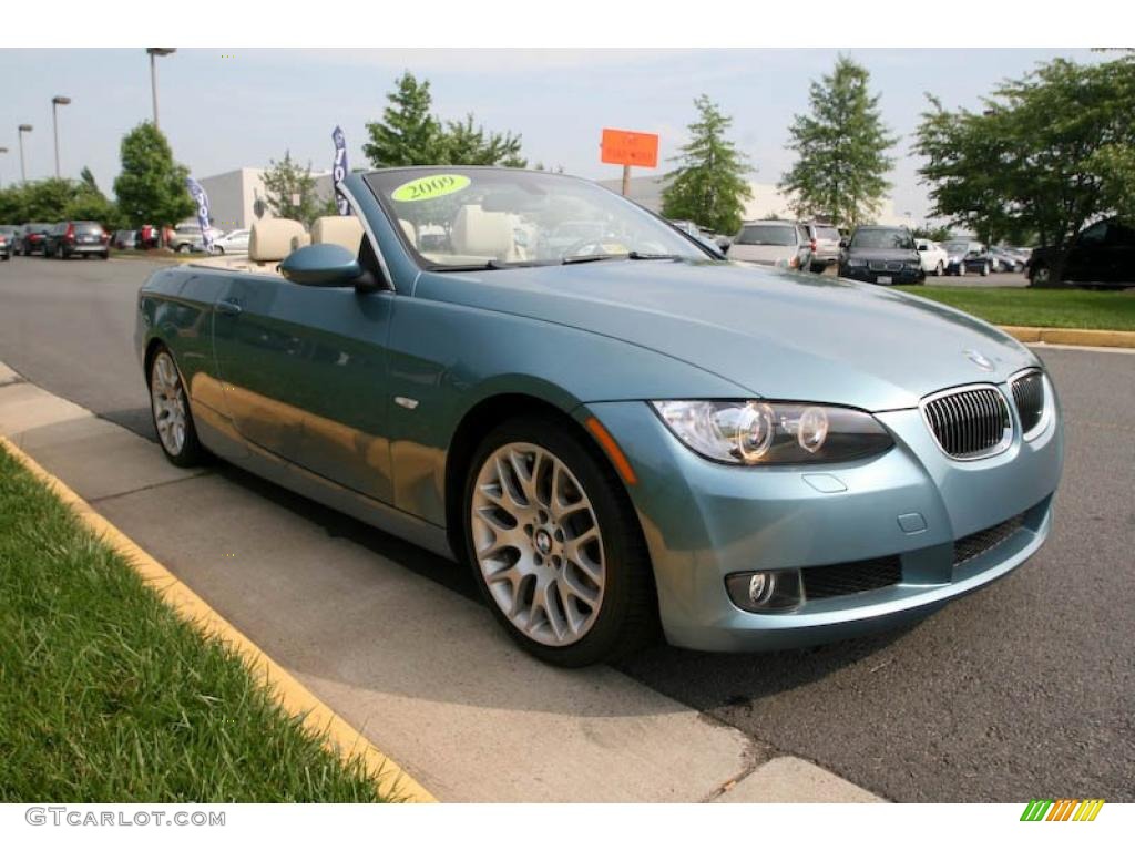 2009 3 Series 328i Convertible - Atlantic Blue Metallic / Cream Beige Dakota Leather photo #8