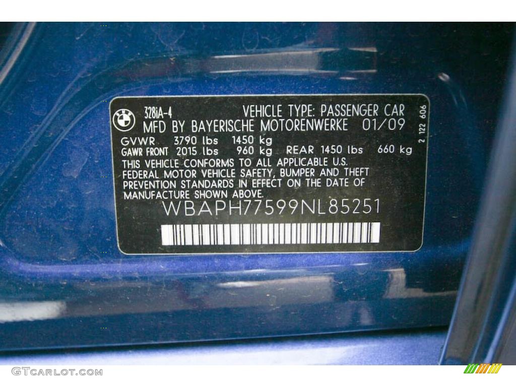 2009 3 Series 328i Sedan - Montego Blue Metallic / Grey Dakota Leather photo #36