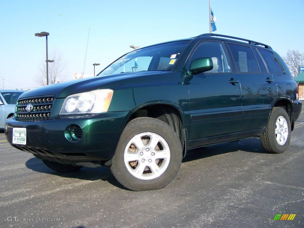 2002 Highlander 4WD - Electric Green Mica / Charcoal photo #1
