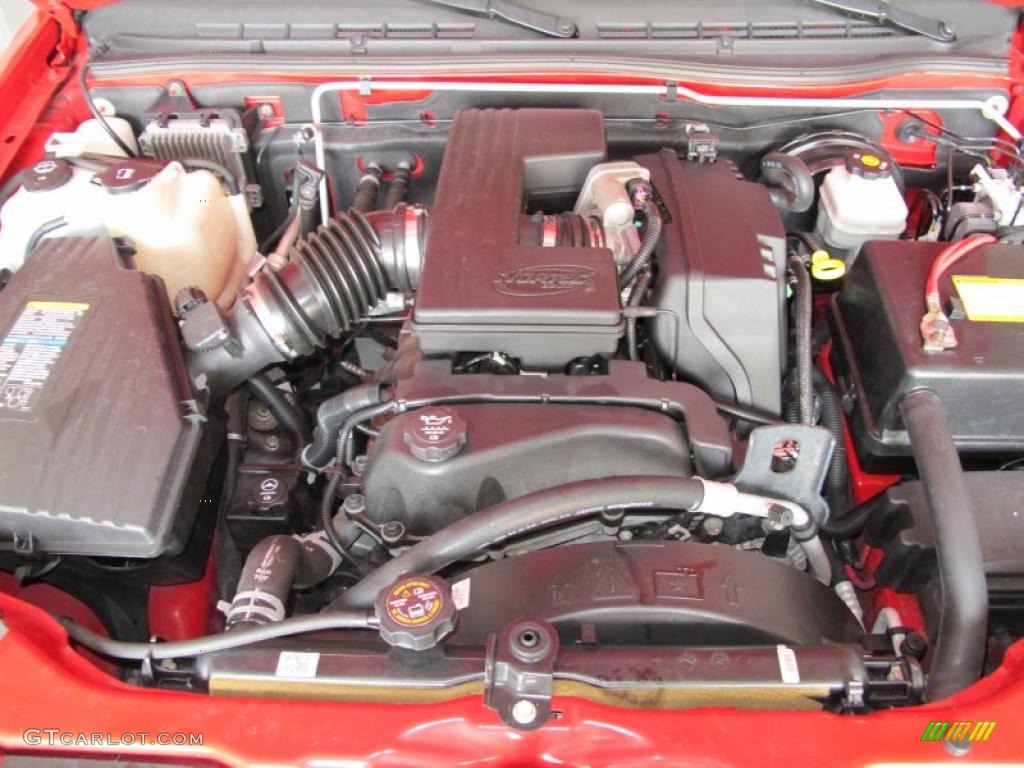 2005 Colorado LS Extended Cab - Victory Red / Medium Dark Pewter photo #30