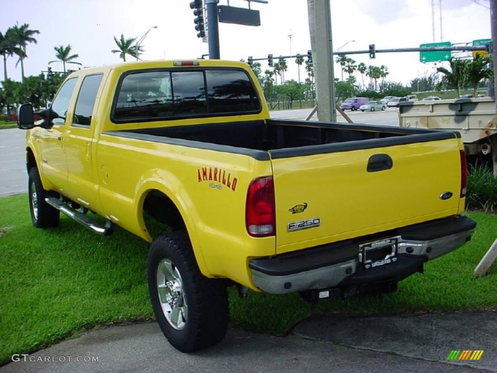 2006 F250 Super Duty Amarillo Special Edition Crew Cab 4x4 - Screaming Yellow / Black photo #5