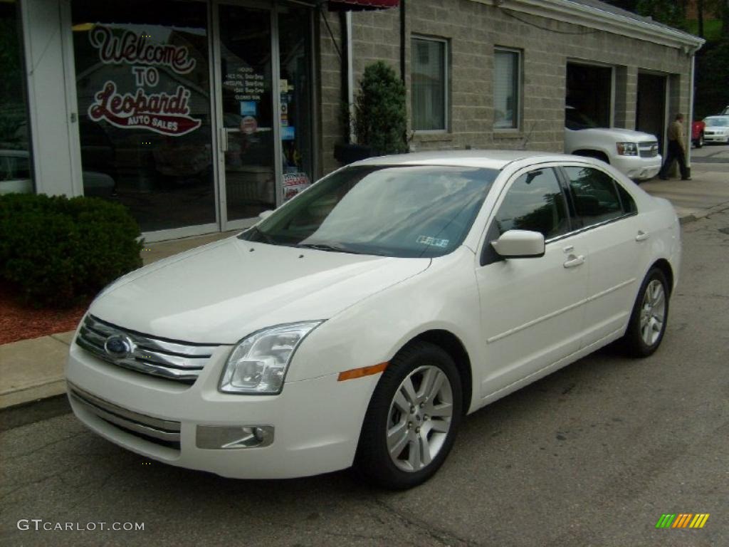 2008 Fusion SEL V6 - White Suede / Charcoal Black photo #1