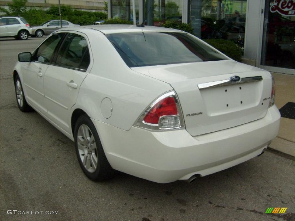 2008 Fusion SEL V6 - White Suede / Charcoal Black photo #3