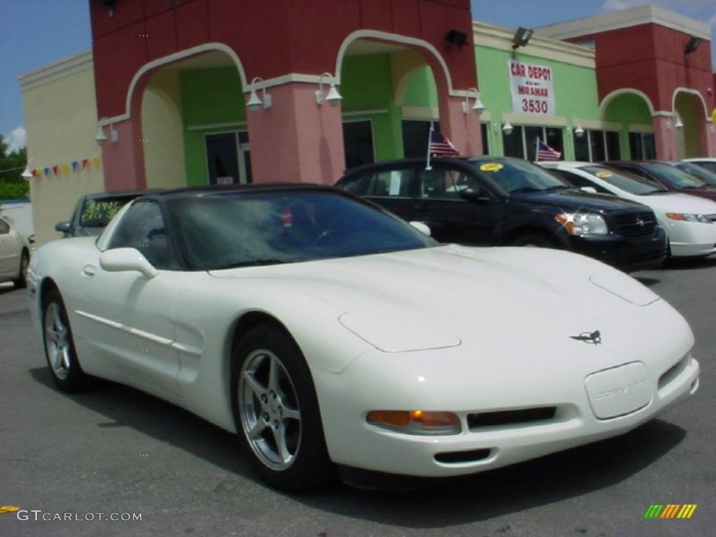 2001 Corvette Coupe - Speedway White / Black photo #1