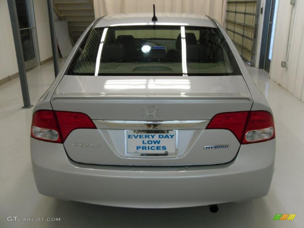 2010 Civic Hybrid Sedan - Alabaster Silver Metallic / Blue photo #3