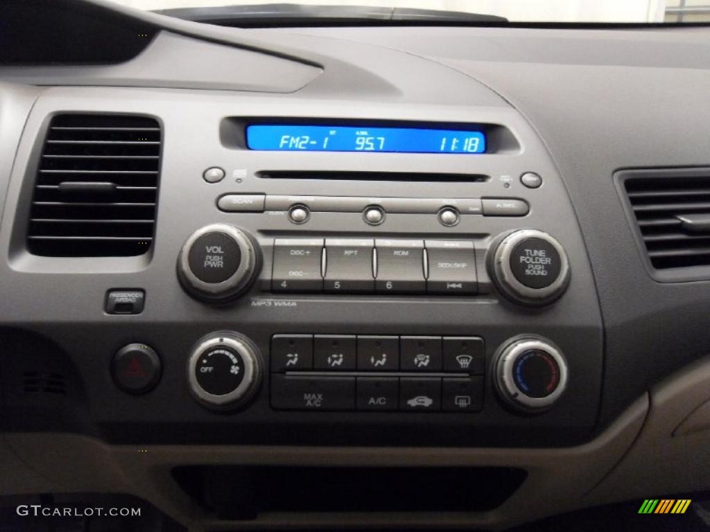 2010 Civic LX Sedan - Urban Titanium Metallic / Beige photo #13