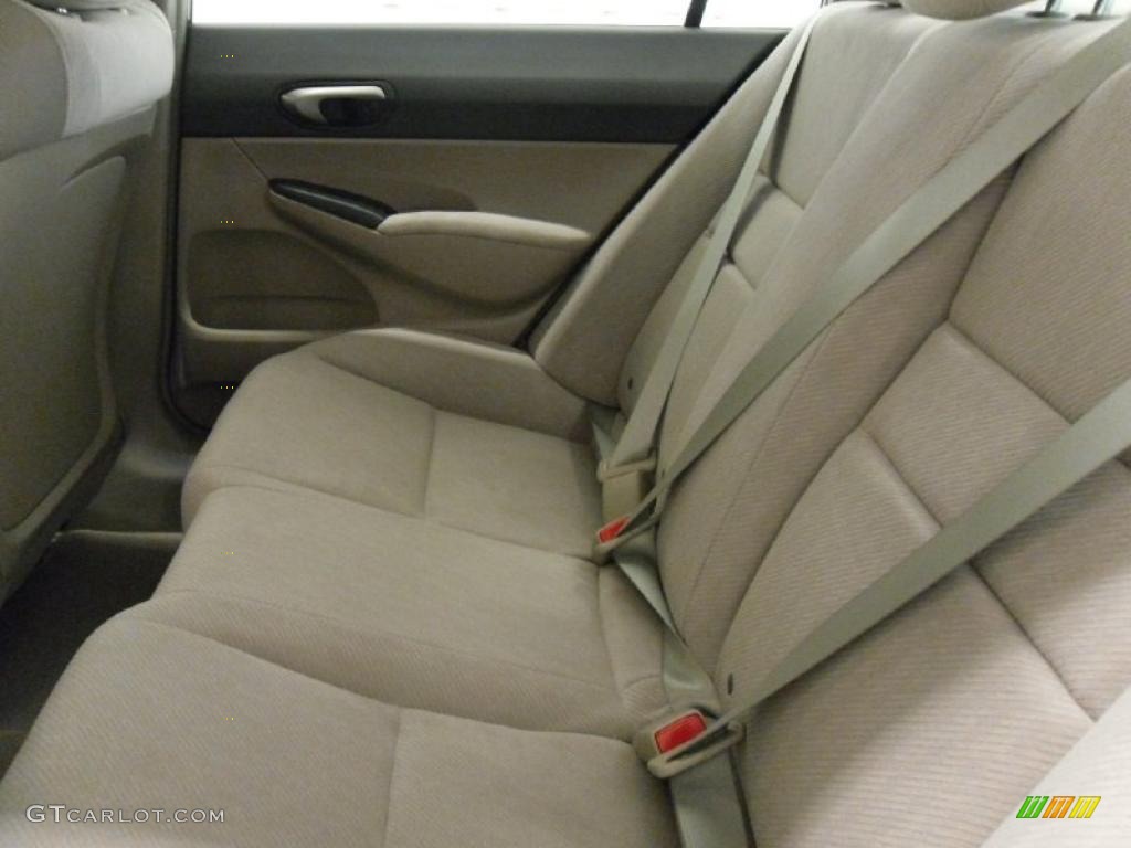 2010 Civic LX Sedan - Urban Titanium Metallic / Beige photo #14