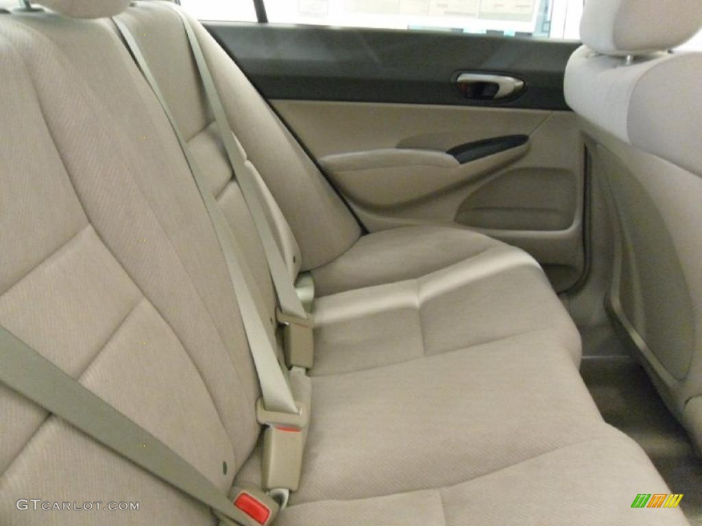 2010 Civic LX Sedan - Urban Titanium Metallic / Beige photo #18
