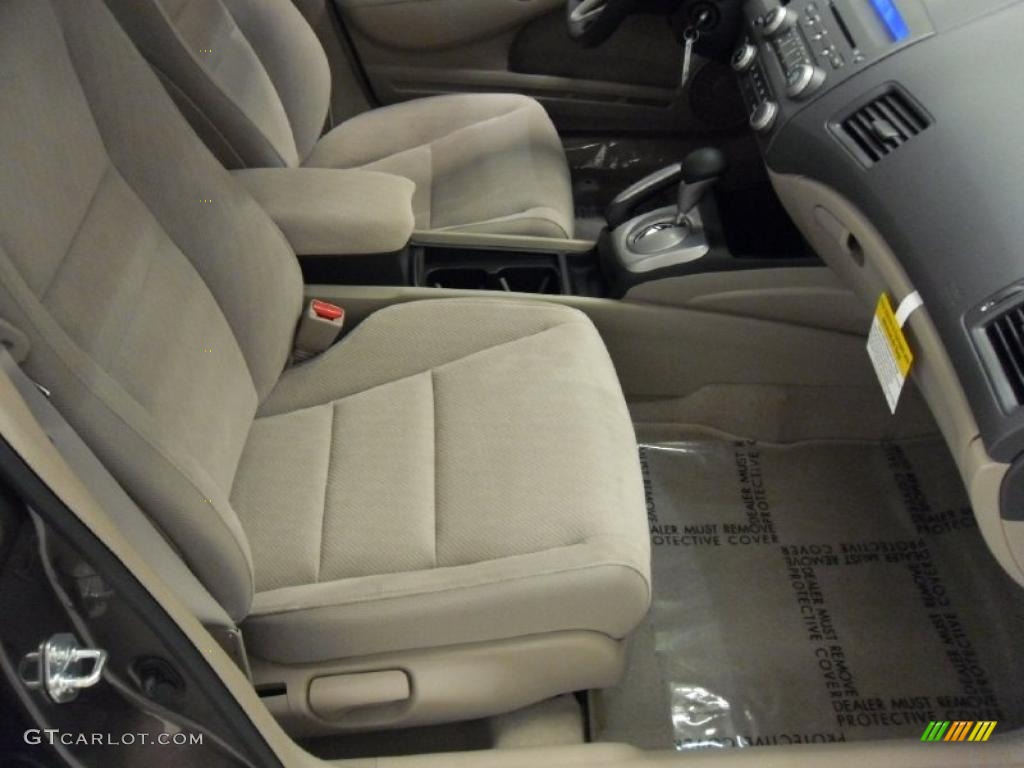 2010 Civic LX Sedan - Urban Titanium Metallic / Beige photo #19