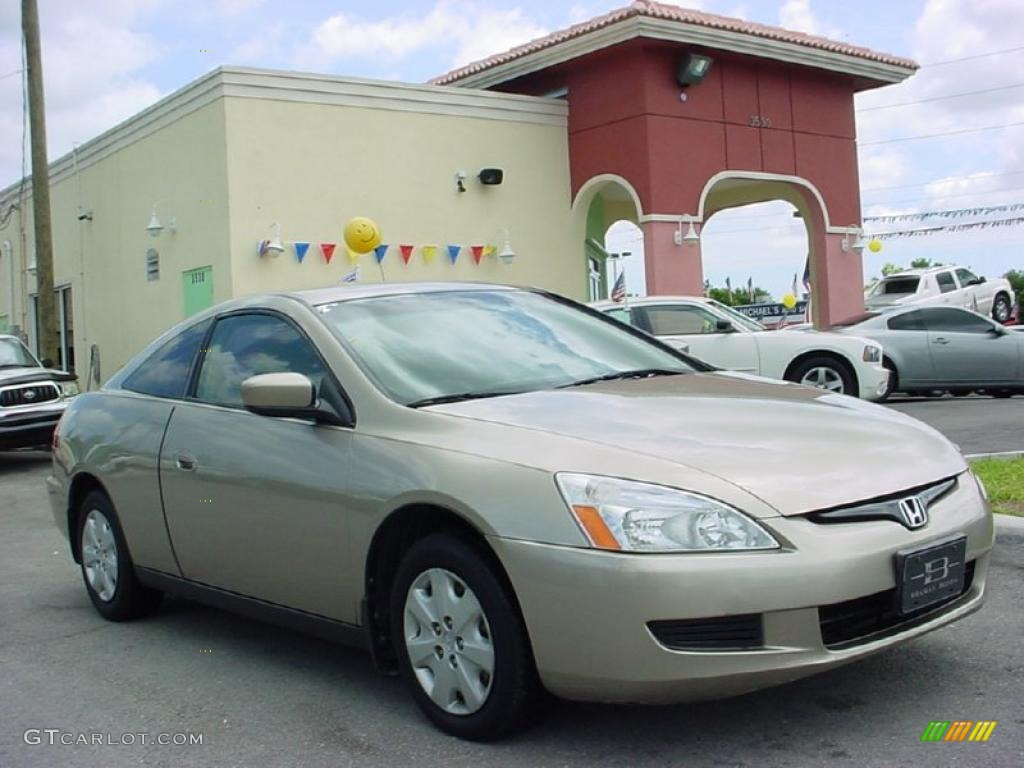 2003 Accord LX V6 Coupe - Desert Mist Metallic / Ivory photo #1