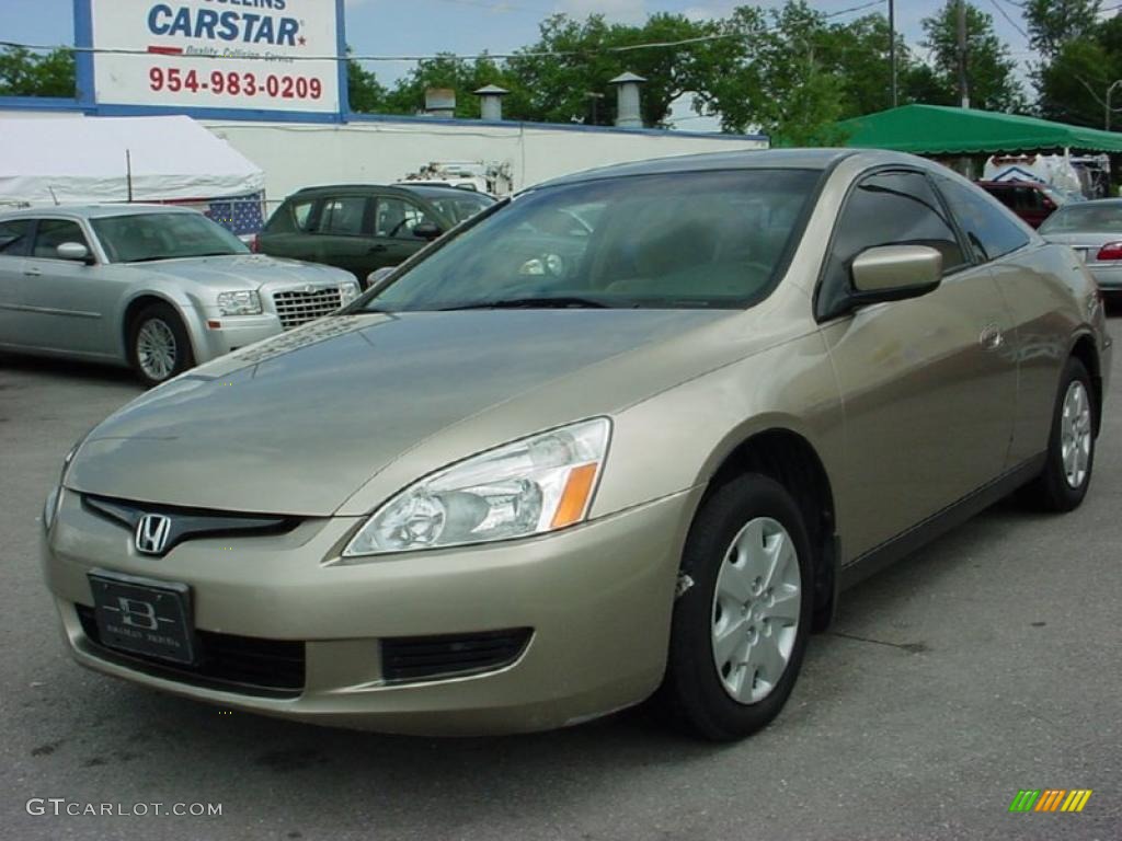 2003 Accord LX V6 Coupe - Desert Mist Metallic / Ivory photo #7
