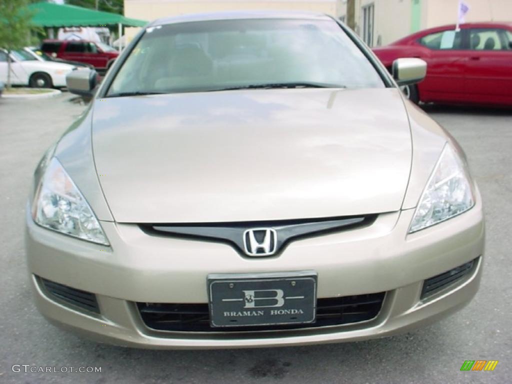 2003 Accord LX V6 Coupe - Desert Mist Metallic / Ivory photo #8