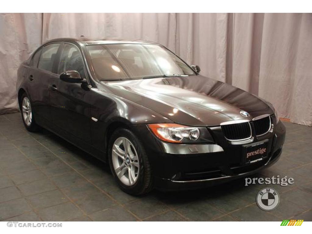 2008 3 Series 328i Sedan - Jet Black / Black photo #7