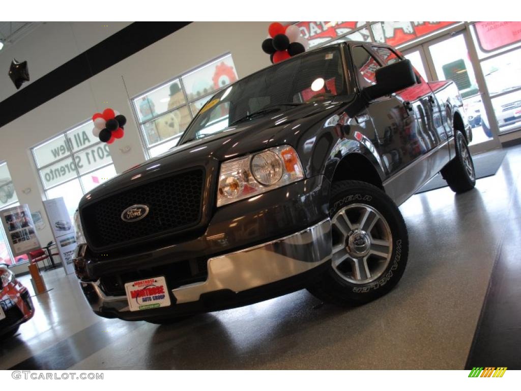 2005 F150 XLT SuperCrew - Dark Stone Metallic / Tan photo #2