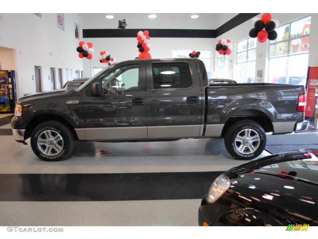 2005 F150 XLT SuperCrew - Dark Stone Metallic / Tan photo #4