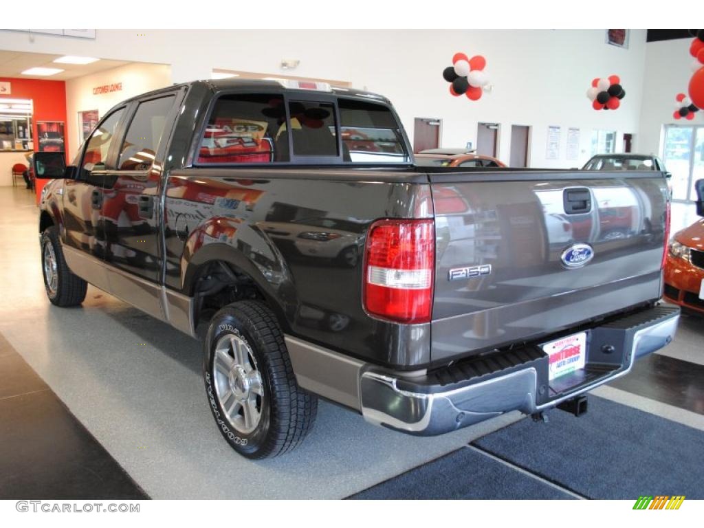 2005 F150 XLT SuperCrew - Dark Stone Metallic / Tan photo #5