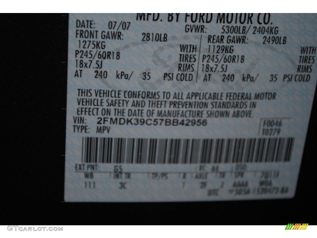 2007 Edge SEL Plus - Carbon Metallic / Camel photo #54