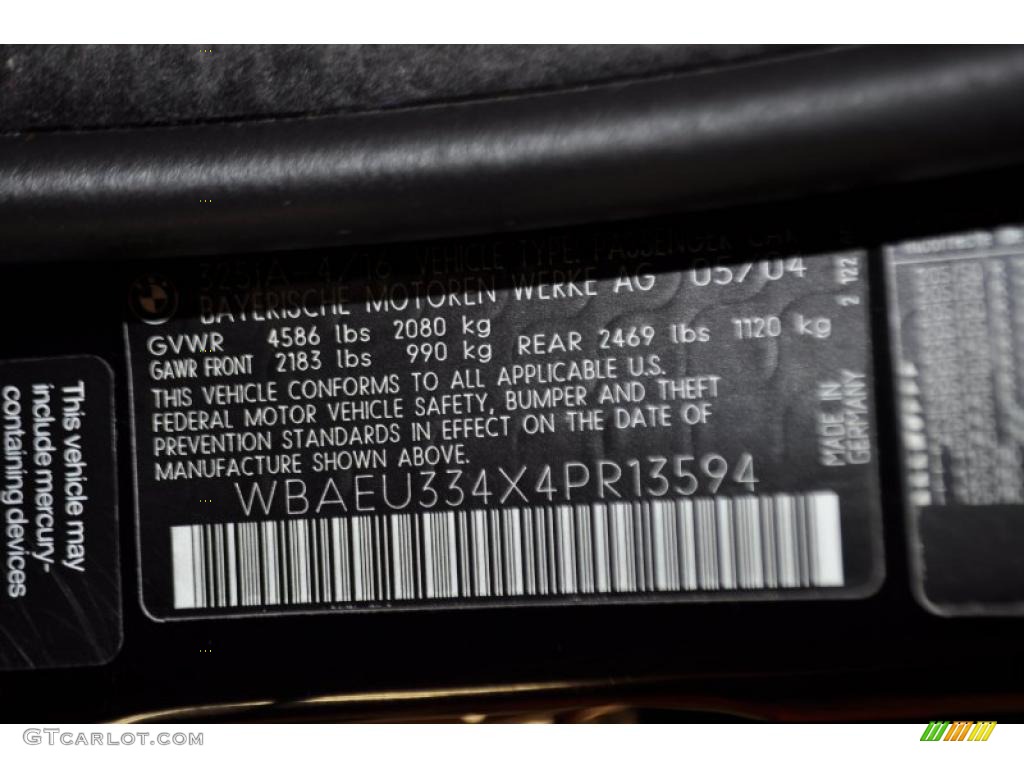 2004 3 Series 325xi Sedan - Jet Black / Sand photo #9