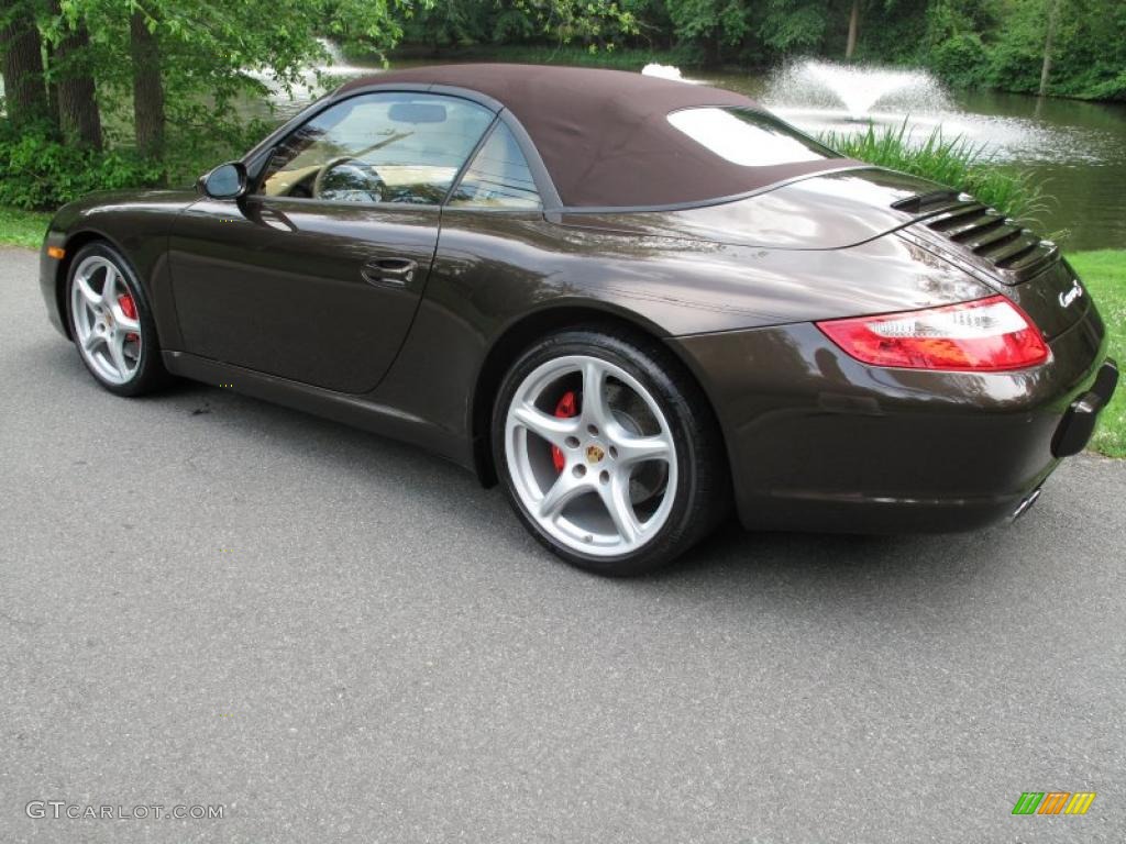 2008 911 Carrera S Cabriolet - Macadamia Metallic / Sand Beige photo #4