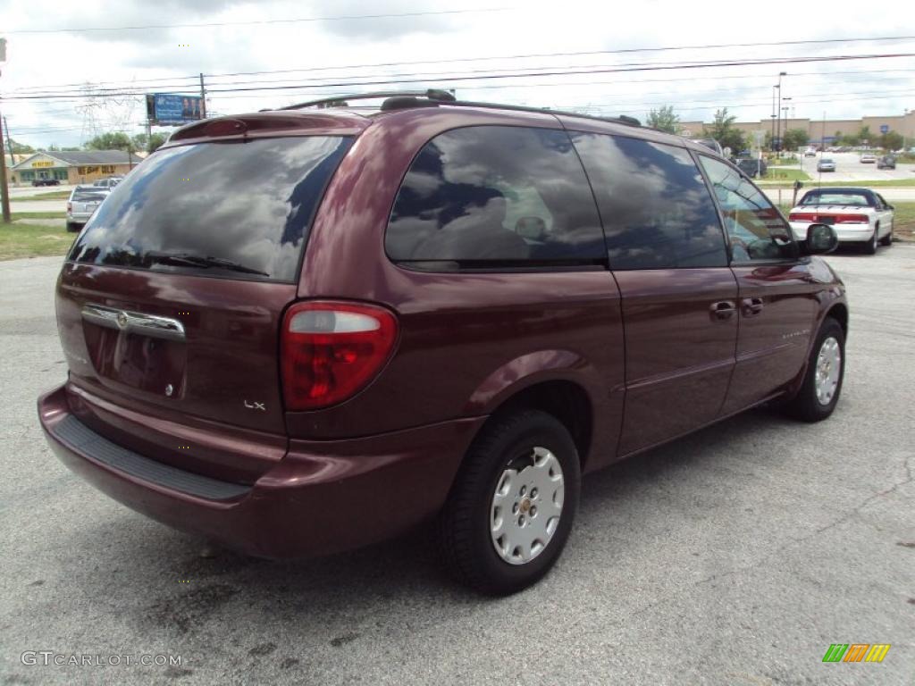 2001 Town & Country LX - Dark Garnet Red Pearl / Taupe photo #9