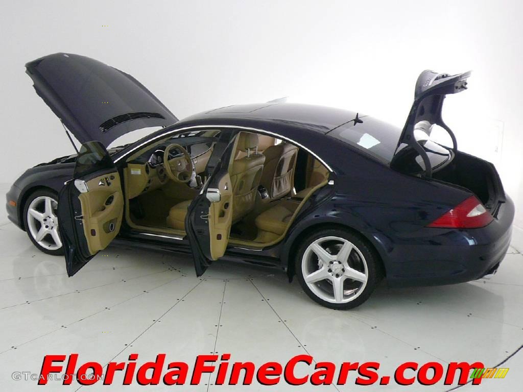 2006 CLS 55 AMG - Capri Blue Metallic / Cashmere Beige photo #8