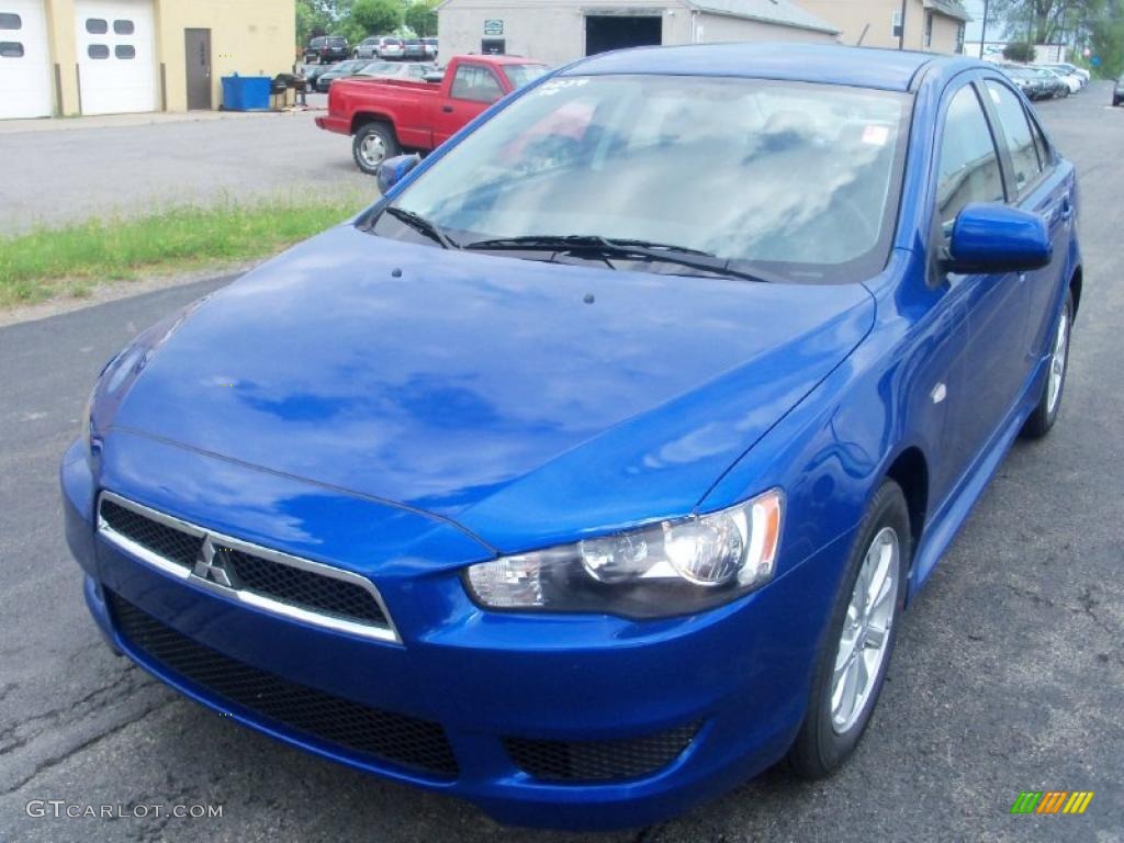 2010 Lancer ES - Octane Blue Metallic / Black photo #1