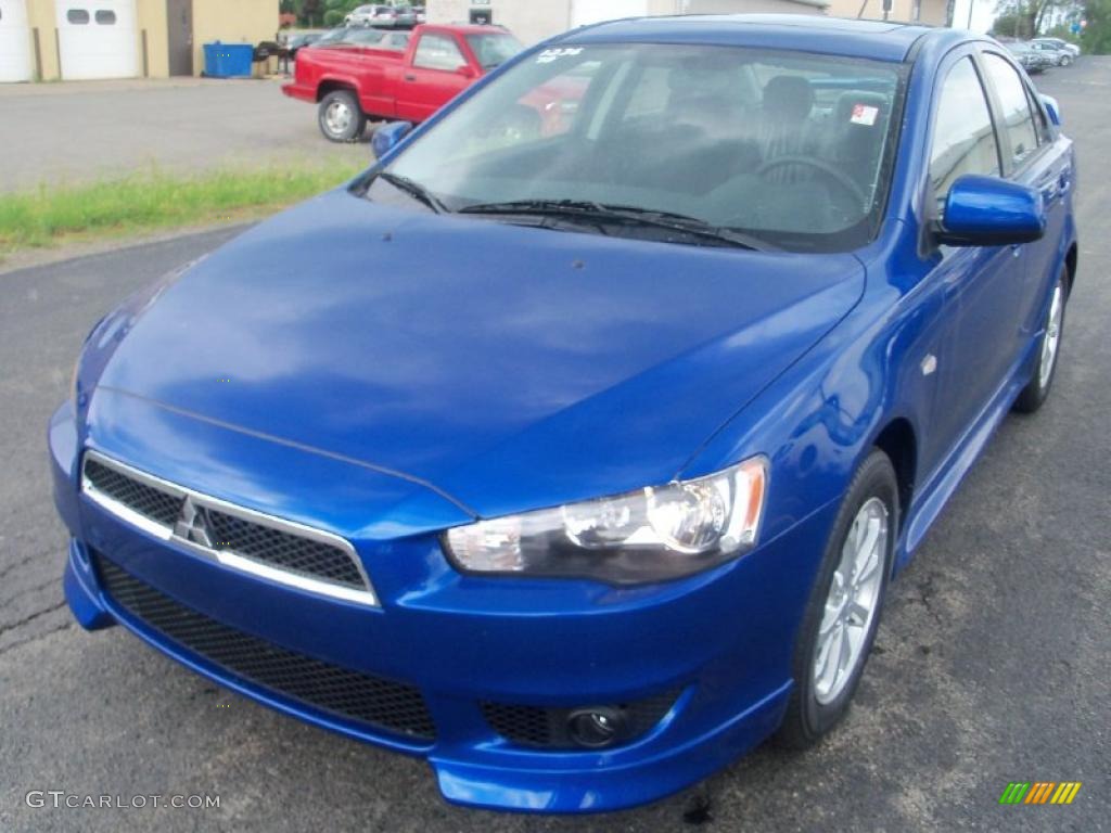 2010 Lancer ES - Octane Blue Metallic / Black photo #1