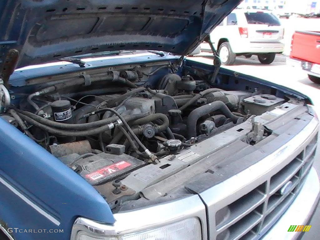 1993 F150 XLT Regular Cab - Bimini Blue Metallic / Blue photo #14
