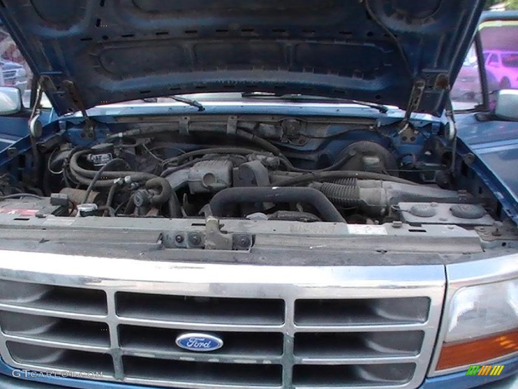 1993 F150 XLT Regular Cab - Bimini Blue Metallic / Blue photo #15