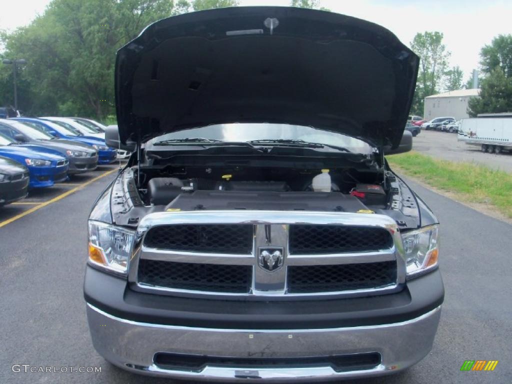 2010 Ram 1500 ST Quad Cab 4x4 - Brilliant Black Crystal Pearl / Dark Slate/Medium Graystone photo #13