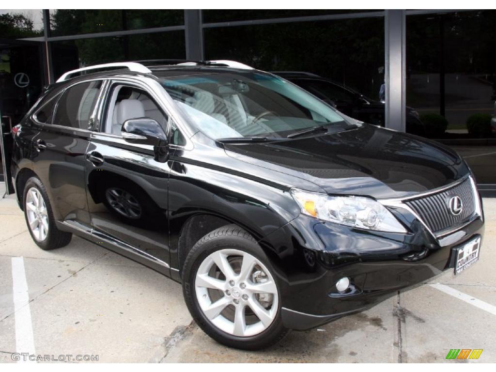 2010 RX 350 AWD - Obsidian Black / Light Gray/Espresso Birds-Eye Maple photo #3