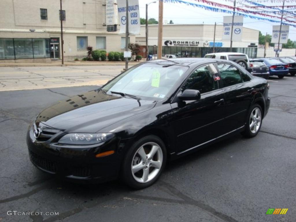 2008 MAZDA6 i Sport Sedan - Onyx Black / Black photo #1