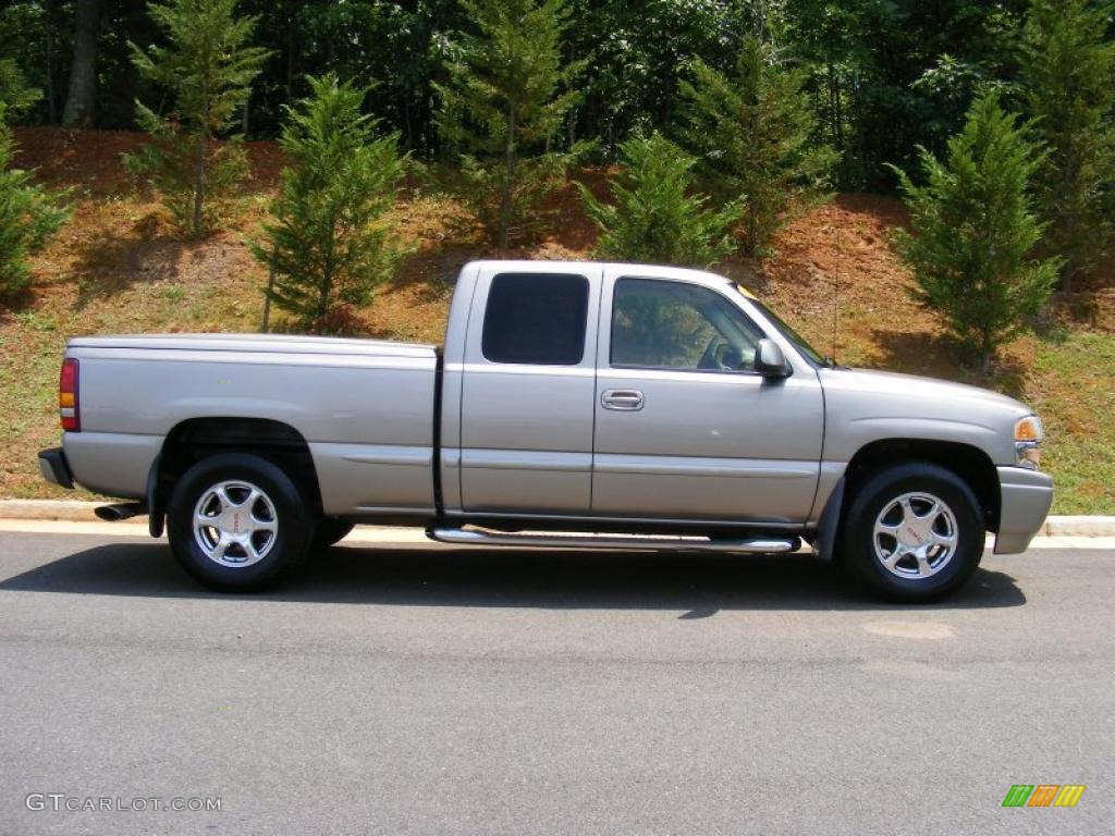 2001 Sierra 1500 C3 Extended Cab 4WD - Pewter Metallic / Neutral photo #4