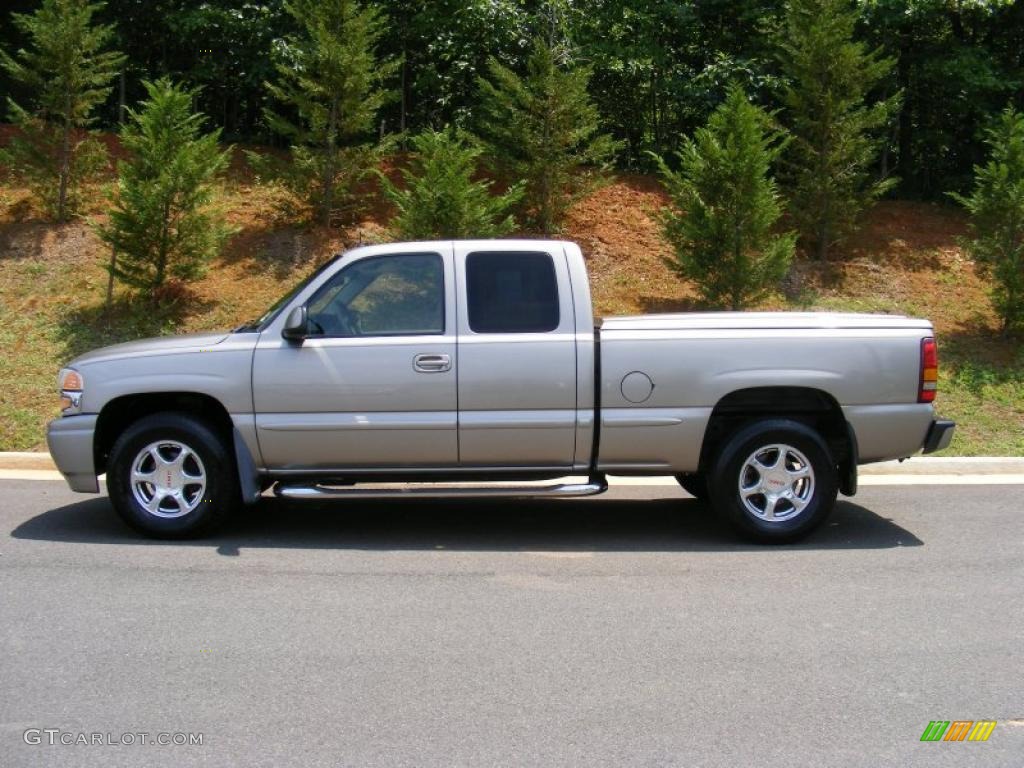 2001 Sierra 1500 C3 Extended Cab 4WD - Pewter Metallic / Neutral photo #8