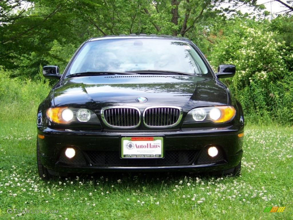 2004 3 Series 330i Coupe - Black Sapphire Metallic / Grey photo #3