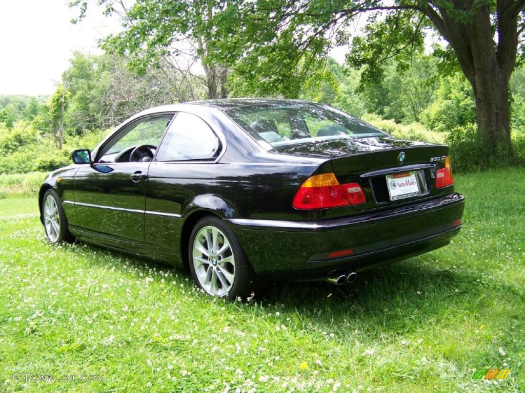2004 3 Series 330i Coupe - Black Sapphire Metallic / Grey photo #6