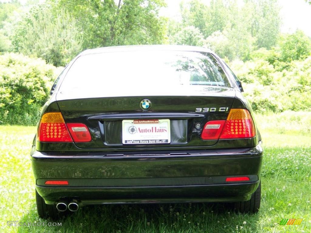 2004 3 Series 330i Coupe - Black Sapphire Metallic / Grey photo #7