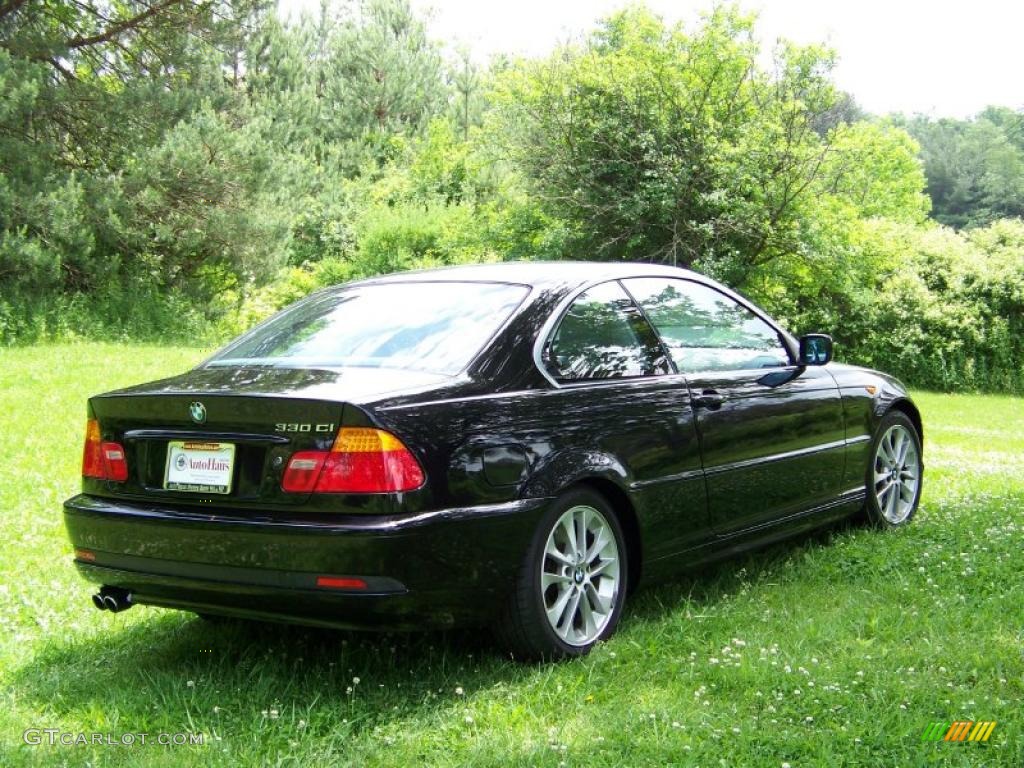2004 3 Series 330i Coupe - Black Sapphire Metallic / Grey photo #8