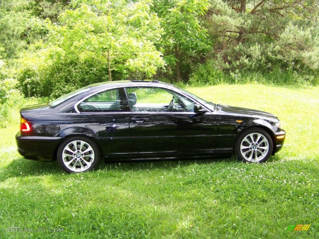 2004 3 Series 330i Coupe - Black Sapphire Metallic / Grey photo #9