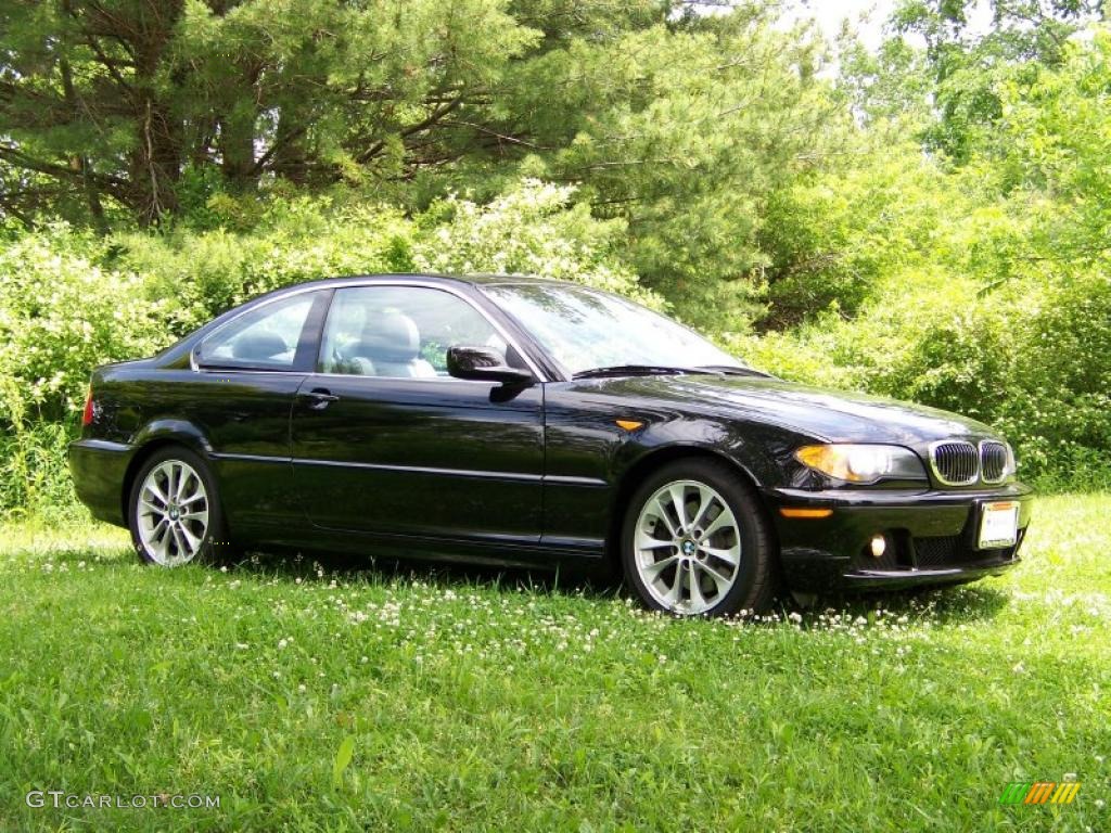 2004 3 Series 330i Coupe - Black Sapphire Metallic / Grey photo #10