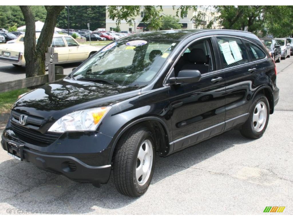 2008 CR-V LX 4WD - Nighthawk Black Pearl / Black photo #1