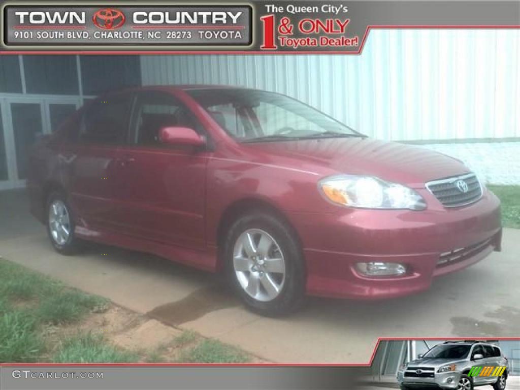 2008 Corolla S - Impulse Red Pearl / Dark Charcoal photo #1