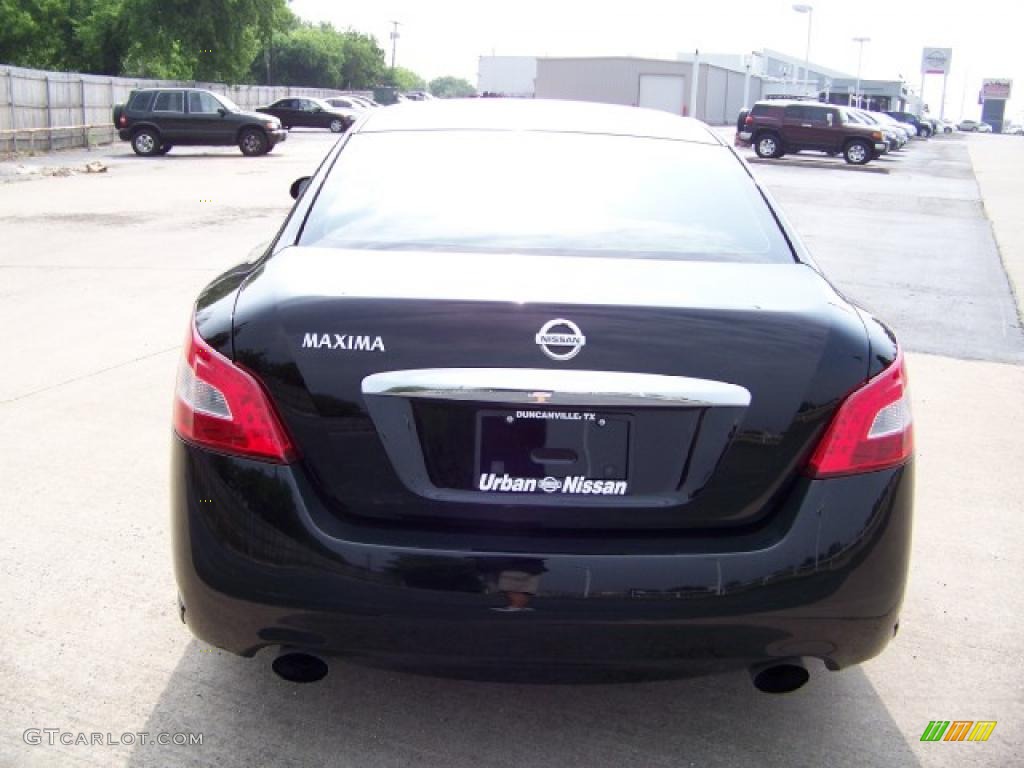 2009 Maxima 3.5 SV - Super Black / Frost Leather photo #5