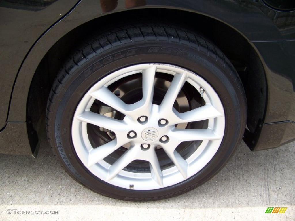 2009 Maxima 3.5 SV - Super Black / Frost Leather photo #7