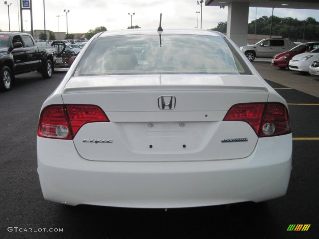 2007 Civic Hybrid Sedan - Taffeta White / Ivory photo #6