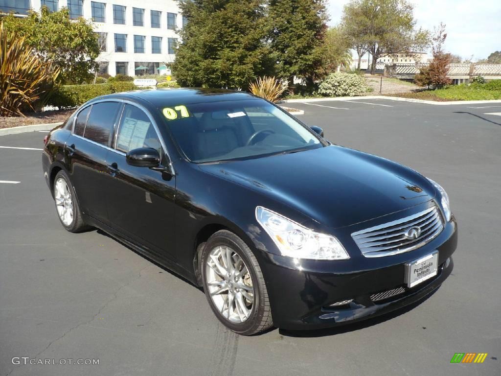 2007 G 35 Journey Sedan - Black Obsidian / Stone Gray photo #1