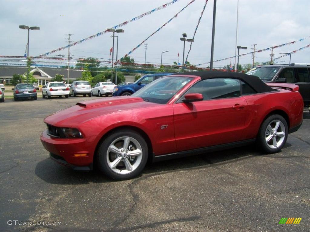 2010 Mustang GT Premium Convertible - Red Candy Metallic / Charcoal Black photo #1