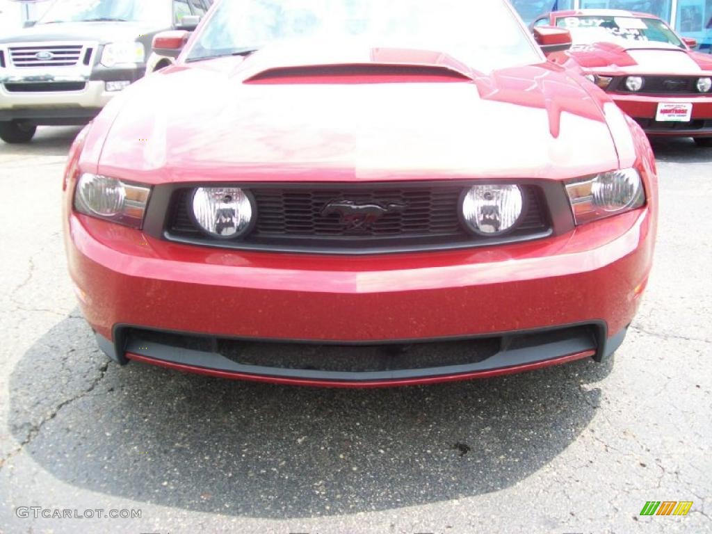 2010 Mustang GT Premium Convertible - Red Candy Metallic / Charcoal Black photo #2