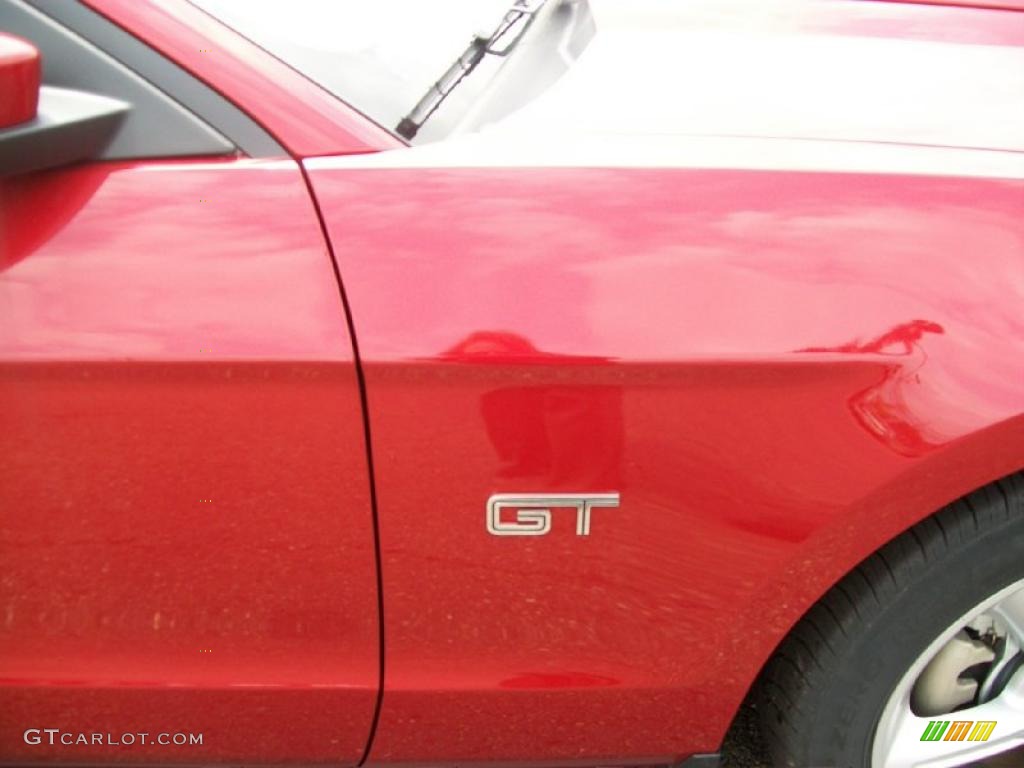 2010 Mustang GT Premium Convertible - Red Candy Metallic / Charcoal Black photo #5